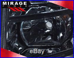 For 07-13 Chevy Silverado Black Clear Headlamp LED C-Streak Tail Light 6000K Hid