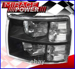 For 07-13 Chevy Silverado Chrome Amber Headlamp LED Tail Lights 3Rd Brake Cree