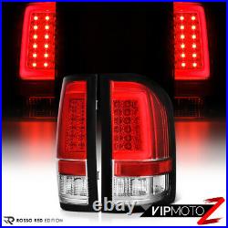 For 07-13 Chevy Silverado Red Lens Neon LED Tube Brake Signal Lamp Tail Light