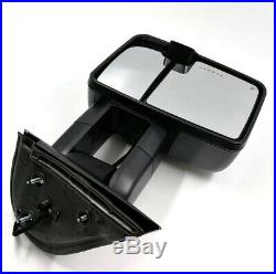For 07-13 Silverado Painted Gray Tow Mirror Power+Heated+Smoked LED Turn Signal