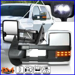 For 07-14 Chevy/GMC GMT900 Manual Extendable Towing Mirrors withAmber Turn Signal