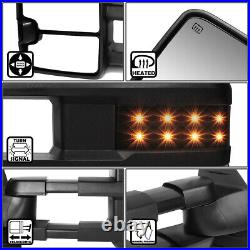 For 07-14 Silverado/sierra Pair Powered+heated+smoked Led Signal Towing Mirror