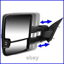 For 07-14 Silverado/sierra Pair Powered+heated+smoked Led Signal Towing Mirror