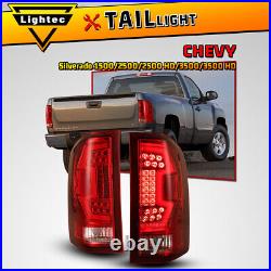 For 08-2014 Chevy Silverado 2500HD 3500HD LED Tail Lights Sequential Turn Signal