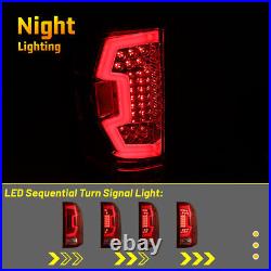 For 08-2014 Chevy Silverado 2500HD 3500HD LED Tail Lights Sequential Turn Signal