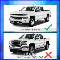 For 14-15 Silverado 1500 LED Chrome Replacement Headlights Lamps Clear Reflector