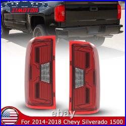 For 14-18 Chevy Silverado 1500 2500 3500 LED Tail Lights Sequential Turn Signals