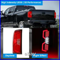For 14-18 Chevy Silverado 1500 2500 3500 LED Tail Lights Sequential Turn Signals