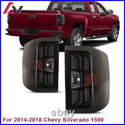 For 14-18 Chevy Silverado 1500 2500 HD 3500 HD LED Tail Lights Rear Brake Lamps