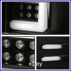 For 14-18 Chevy Silverado Clear Black OLED Tube Tail Light