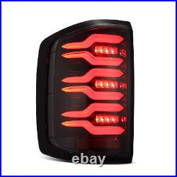 For 15-18 Chevrolet Silverado Alpha Black LED Tail Light Lamp AlphaRex LUXX