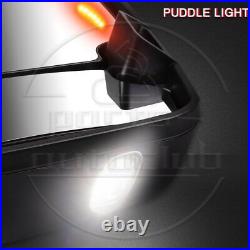 For 15-18 Silverado Sierra Puddle Power Heated LED Signal Side Mirrors Pair
