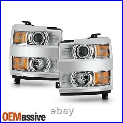 For 15-19 Chevy Silverado 2500HD 3500HD Chrome OE Style Projector Headlights