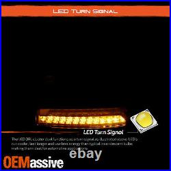 For 16-19 Silverado 1500 Full LED Premium TRI-Projector Headlight Black Housing