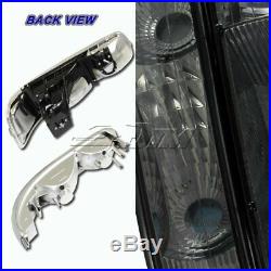 For 1999-2002 Chevy Silverado Smoke Lens Headlights+Bumper Clear Reflector Lamp