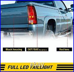 For 1999-2006 Chevy Silverado 1500 99-02 GMC Sierra Red LED Tail Lights Lamps