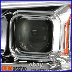 For 19-20 Silverado 1500 Halogen Projector Chrome Headlamp LED Sequential Signal