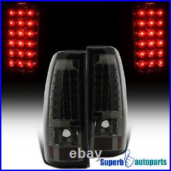 For 2003-2006 03-06 Chevy Silverado Smoke Tail Lights LED Turn Signal Brake Lamp