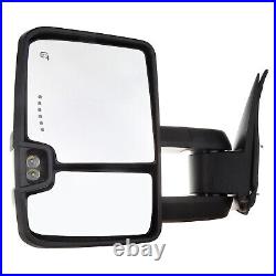 For 2003-2007 Chevy Silverado Chrome Power Heated Turn Signal Towing Mirror Pair