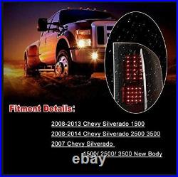 For 2007 2008-2013 Chevy Silverado 1500 2500 3500 Tail lights Smoke Rear Lamps