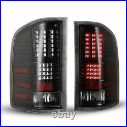 For 2007 2008-2013 Chevy Silverado 1500 2500 3500 Tail lights Smoke Rear Lamps