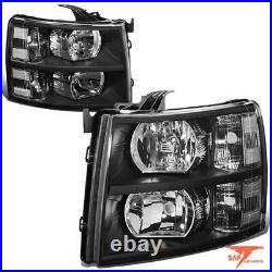 For 2007-2013 Chevy Silverado1500 2500 3500 Headlights Headlamps Left+Right
