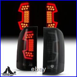 For 2007-2013 Chevy Silverado 1500 2500 3500 LED Tail Lights Sequential Smoke