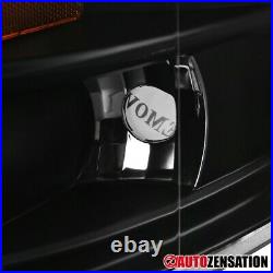 For 2007-2014 Chevy Silverado 1500 2500HD Black Halo Projector Headlights Lamps