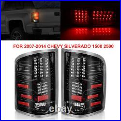 For 2007-2014 Chevy Silverado 1500 2500 Tail Lights LED Brake Lamp Left+Right