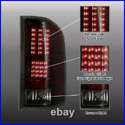 For 2007-2014 Chevy Silverado 1500 2500 Tail Lights LED Brake Lamp Left+Right