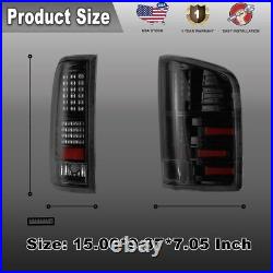 For 2007-2014 Chevy Silverado 1500 2500 Tail Lights LED Brake Lamp Left+Right