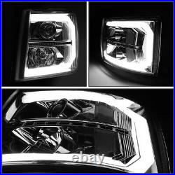 For 2007-2014 Silverado Led Drl&sequential Turn Signal Projector Headlight Lamps