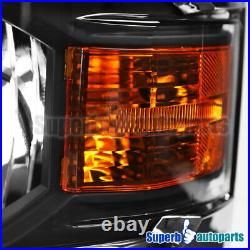 For 2014-2015 Chevy Silverado 1500 Black Turn Signal Lamps Headlights