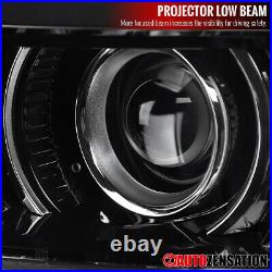For 2014-2015 Chevy Silverado 1500 Glossy Black Projector Headlights+Turn Signal