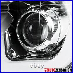 For 2014-2015 Chevy Silverado 1500 LED Bar Clear Projector Headlights Lamps