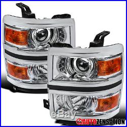For 2014-2015 Chevy Silverado 1500 Projector Headlights+Turn Signal Lamps 14-15