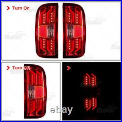 For 2014-2018 Chevy Silverado 1500 2500HD 3500HD Red Lens Tail Lights Brake Lamp