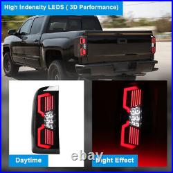 For 2014-2018 Chevy Silverado LED Tail Lights Sequential Turn Signal Replacement