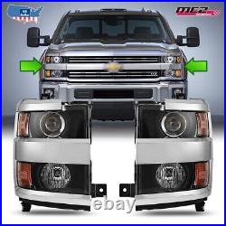 For 2015-2019 Chevy Silverado 2500HD 3500HD Headlights Left + Right 15-19 Lamps