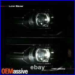 For 2016-2018 Chevy Silverado 1500 FULL-LED Projector Beam Chrome Headlight Pair