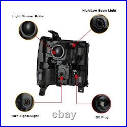 For 2016-2018 Chevy Silverado 1500 Right Left HID/ Xenon Headlight Clear Lens