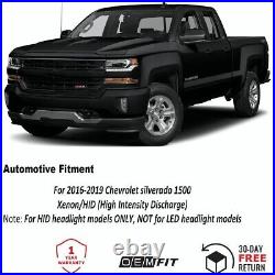 For 2016-2019 Chevy Silverado 1500 HID/Xenon LED DRL Headlights Projector Lamps
