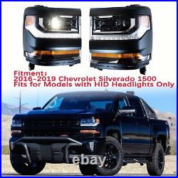 For 2016-2019 Silverado 1500 Front Headlights HID/Xenon LED DRL Projector Set