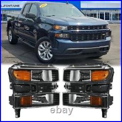 For 2019 2020 2021 2022 Chevy Silverado 1500 Headlights Turn Signal withHalogen