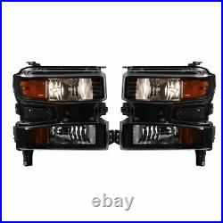 For 2019 2020 2021 2022 Chevy Silverado 1500 Headlights Turn Signal withHalogen