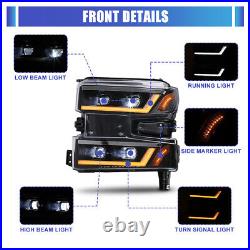 For 2019-2021 Chevrolet Silverado 1500 LED Headlights withSsequential Turn Signal