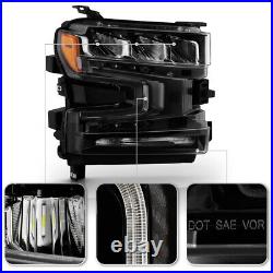 For 2019-2021 Chevy Silverado 1500 with Halogen Signal LED Headlight Passenger