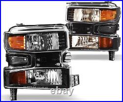 For 2019-2022 Chevy Silverado 1500 Projector Headlights Turn Signal Lamps Pair