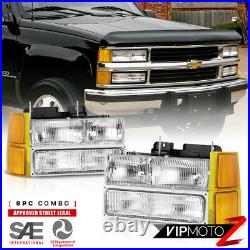 For 94-98 Chevy C10 C/K Suburban Tahoe Headlight Bumper Corner Turn Signal Lamp