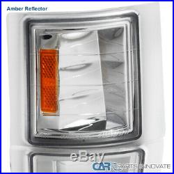 For 94-98 Chevy C10 C/K Tahoe Chrome Projector Headlights with Bumper Corner Lamps